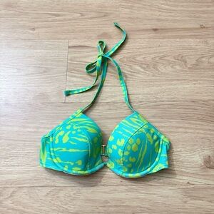 Victoria’s Secret 34B Blue/Green Push Up Bikini Top